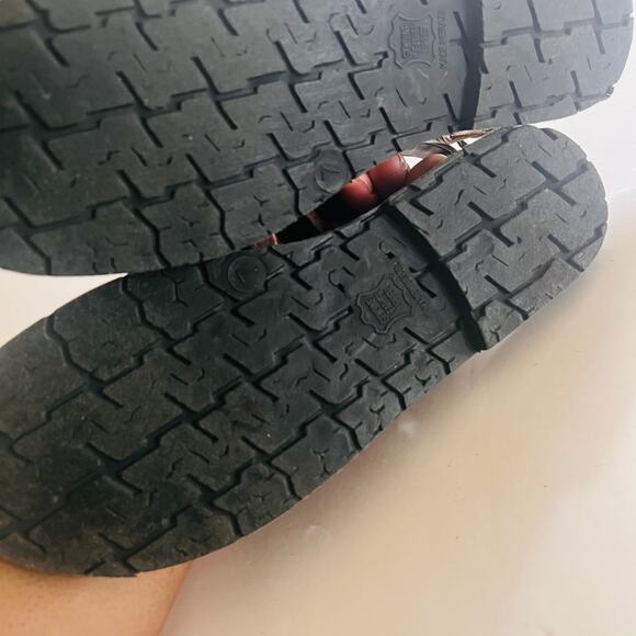 Leathercraft Leather Strappy Lace Up Flat Sandals Size 7 Brown - Picture 7 of 9